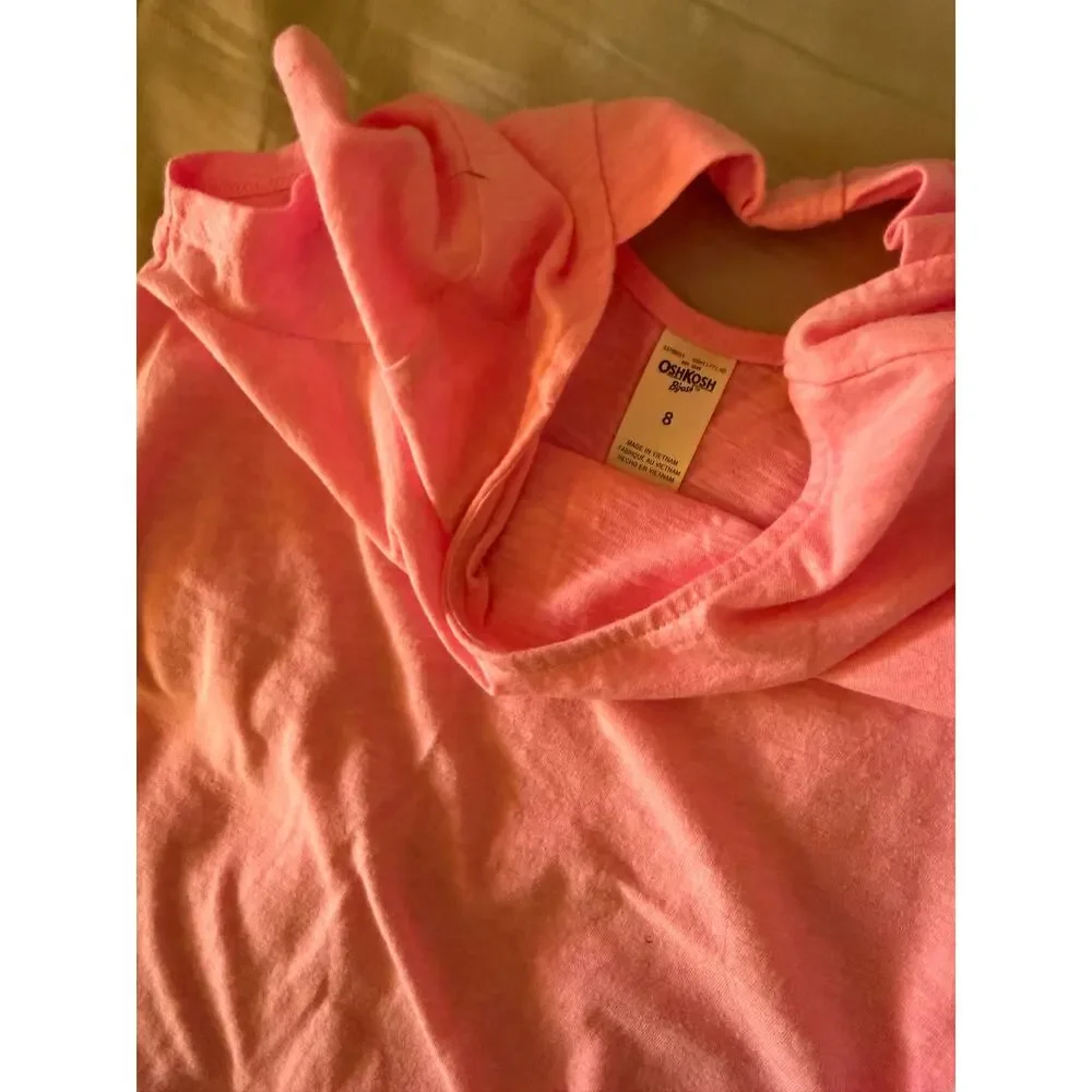 OshKosh pink shirt size 8 and wonder nation white shirt size 7-8